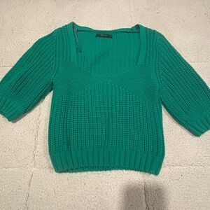Deluc Green Women's Scoopneck Sweater
